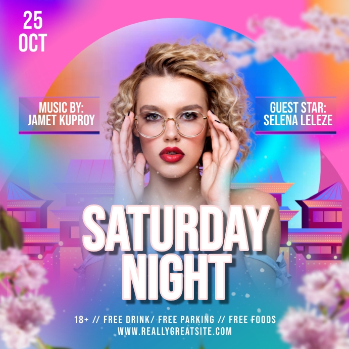 Plantilla de Saturday Night Party Instagram Post | PosterMyWall
