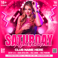 Saturday Night Party Template Persegi (1:1)