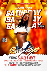 Saturday night reloaded Poster template