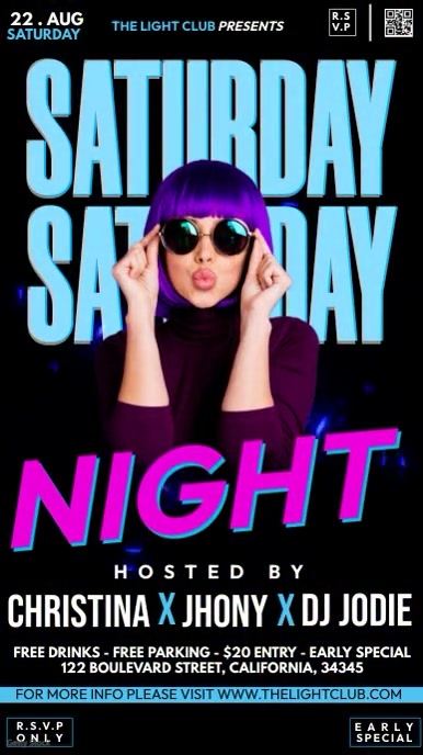 Saturday Night Video Ads Instagram Story template