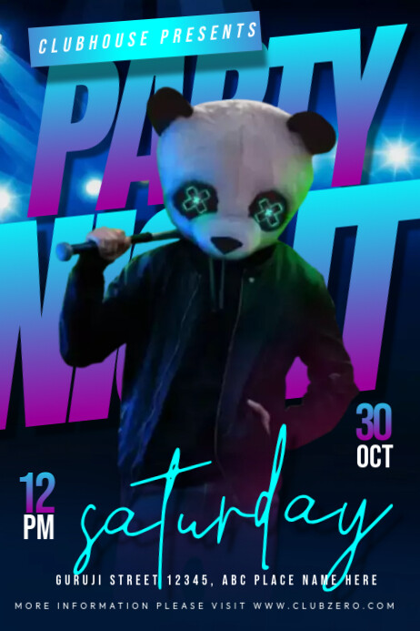 saturday night.a Poster template
