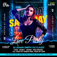 Saturday Party album cover ปกอัลบั้ม template