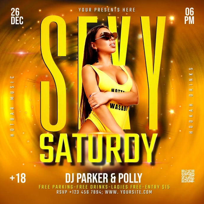 SATURDAY PARTY Instagram Plasing template