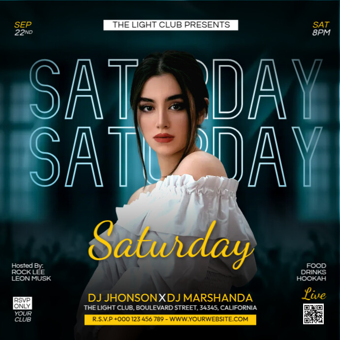 Saturday Party Design Template | PosterMyWall