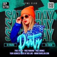 Saturday Party instagram post template | PosterMyWall