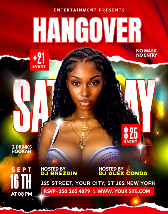 SATURDAY PARTY Poster/Wallboard template