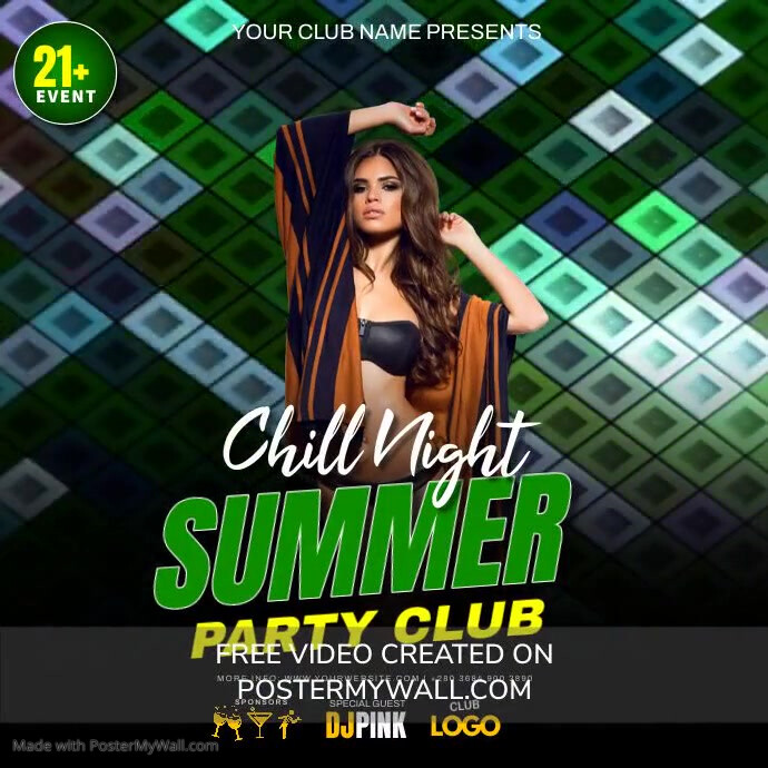 Saturday Party Night Wpis na Instagrama template