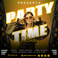 Saturday Party Time Instagram Post Template | PosterMyWall