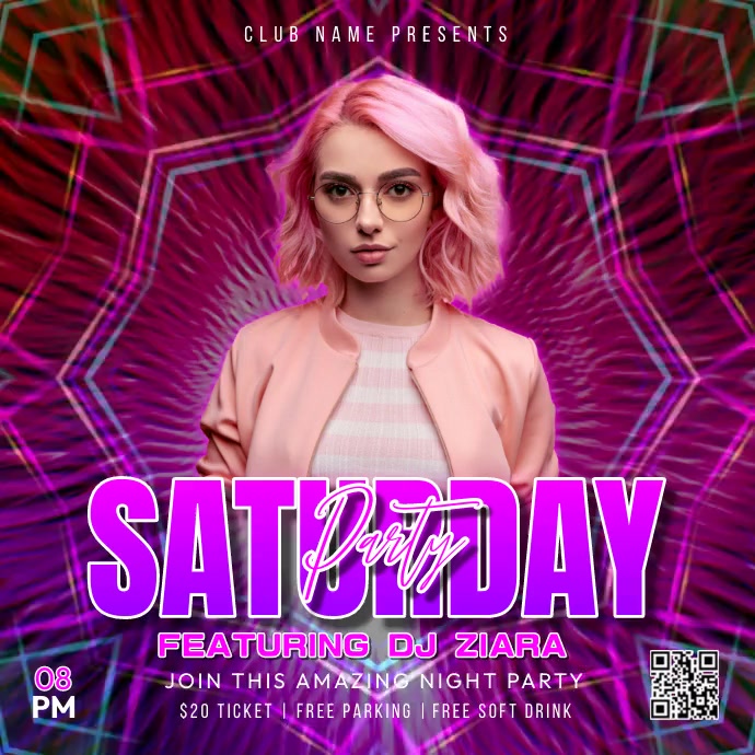 Saturday Party Video Instagram Plasing template
