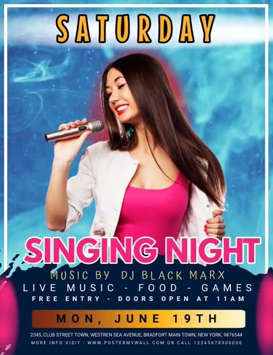 Copy of Saturday Singing Night | PosterMyWall