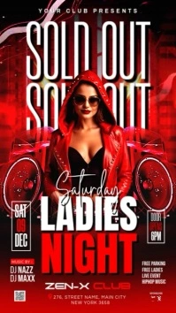 Saturday Sold Out Party Flyer Instagram Story template