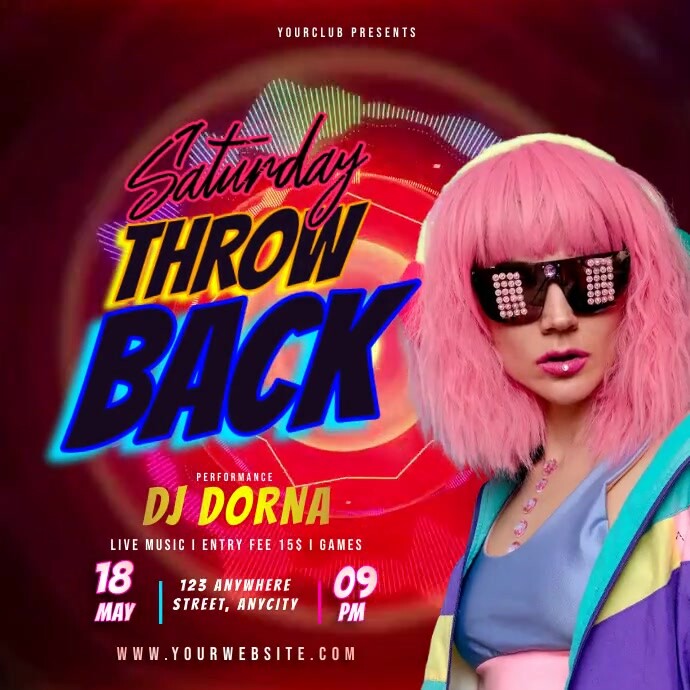 Copy of Saturday Throw Back | PosterMyWall