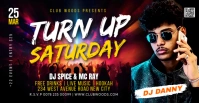Saturday Turn up Dj live night club party performance event Facebook group cover flyer template