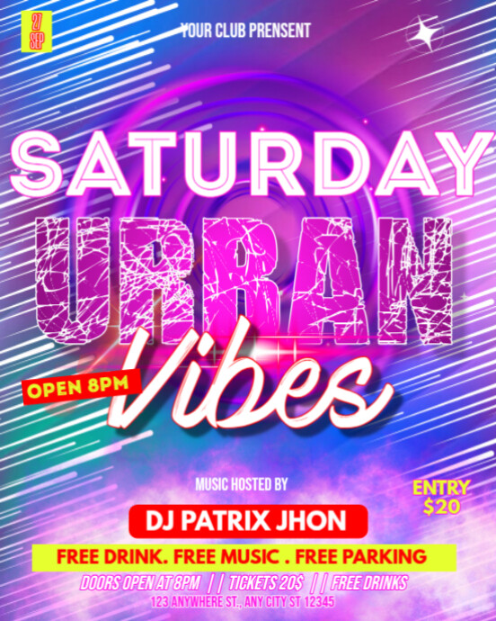 Copy of Saturday urban vibes post | PosterMyWall