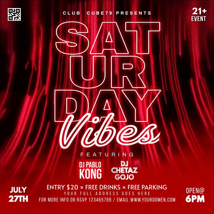 SATURDAY VIBES (1) Instagram Post template