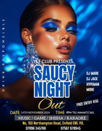Saucy night Ulotka (US Letter) template