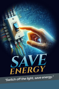 Save energy Плакат template