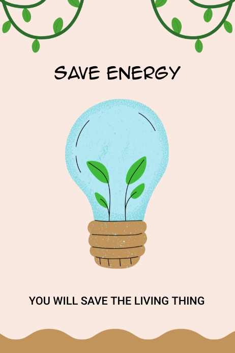 Save Energy Format Save Energy Template | PosterMyWall