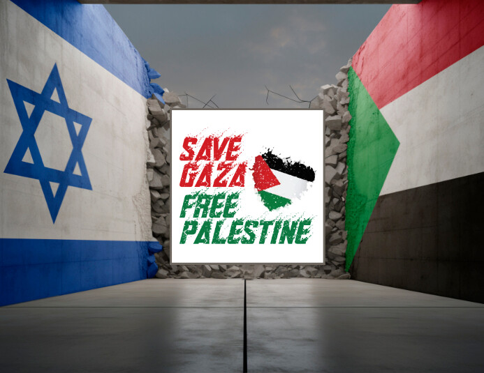 Save Gaza and free Palestine flyer Pamflet (VSA Brief) template