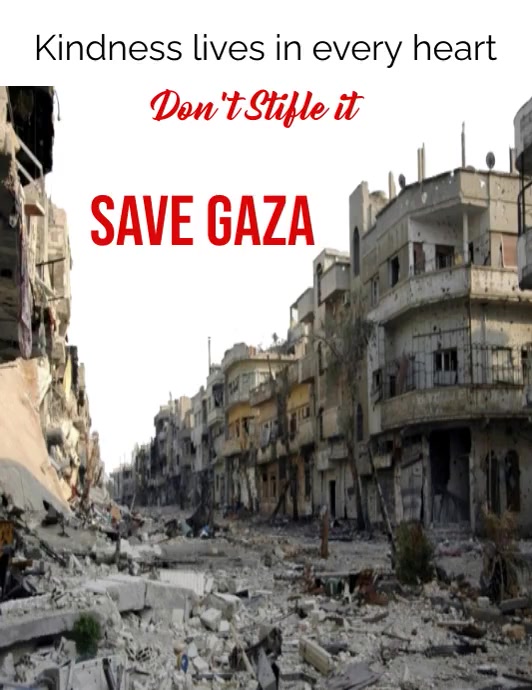 save Gaza Flyer (format US Letter) template