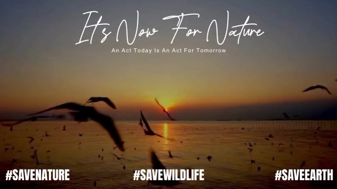 save nature 数字显示屏 (16:9) template