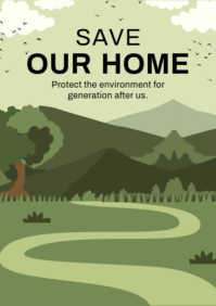 Save Our Home A2 template