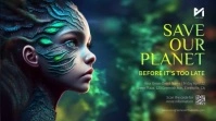 Save Our Planet Earth Day Video Poster Umbukiso Wedijithali (16:9) template