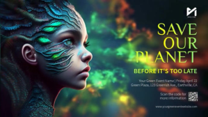 Save Our Planet Earth Day Video Poster Ekran reklamowy (16:9) template