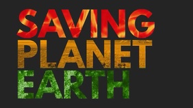 Save Planet Earth Ecological Zoom Background Presentación (16:9) template