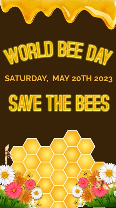 Bee Post Example Copy of Save the Bees Social Media Post Template | PosterMyWall
