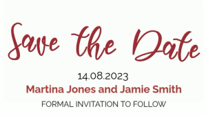 Hvid Wedding Save the Date Ekran reklamowy Template