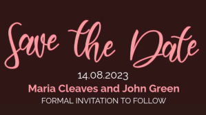 Save The Date Animated Design Template Affichage numérique (16:9)