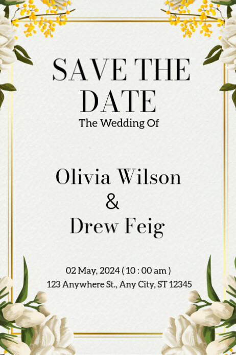 save the date  announcement Poster template