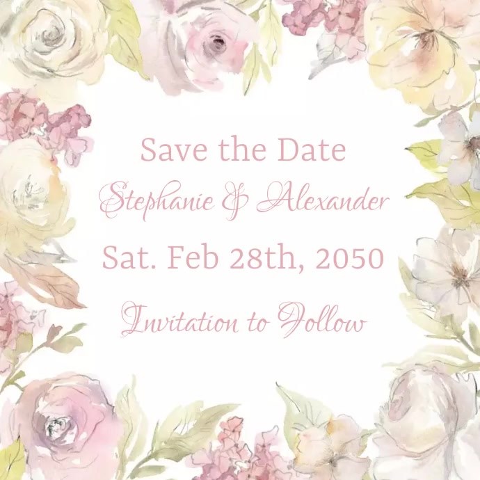 Save the Date Announcement Instagram Post template