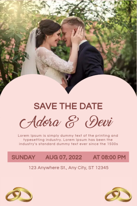 Image 18 for Save The Date Banner Template