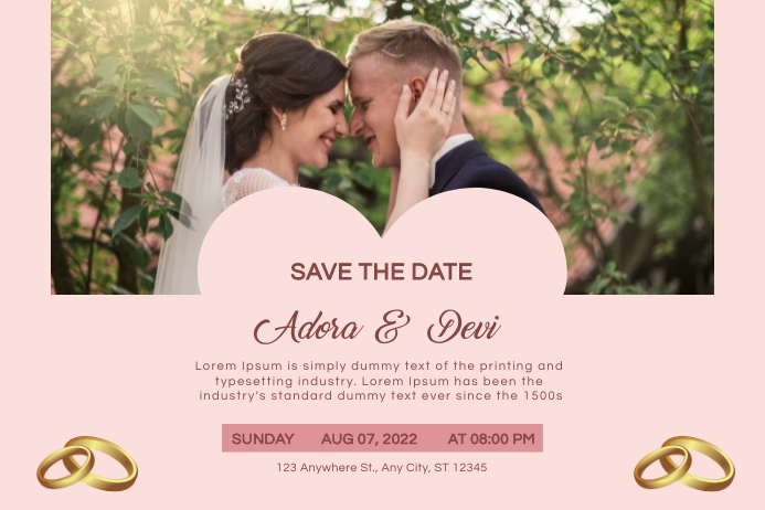 Image 9 for Save The Date Banner Template