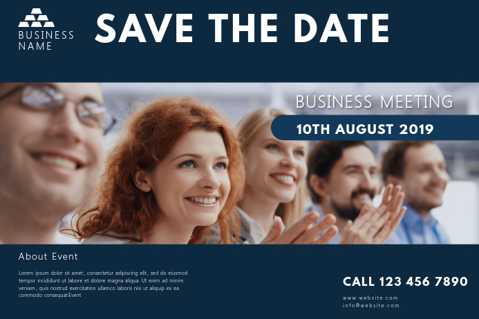 save the date business flyer template Banner 4 x 6 fod