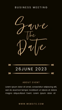 save the date business meeting Digital Display (9:16) template