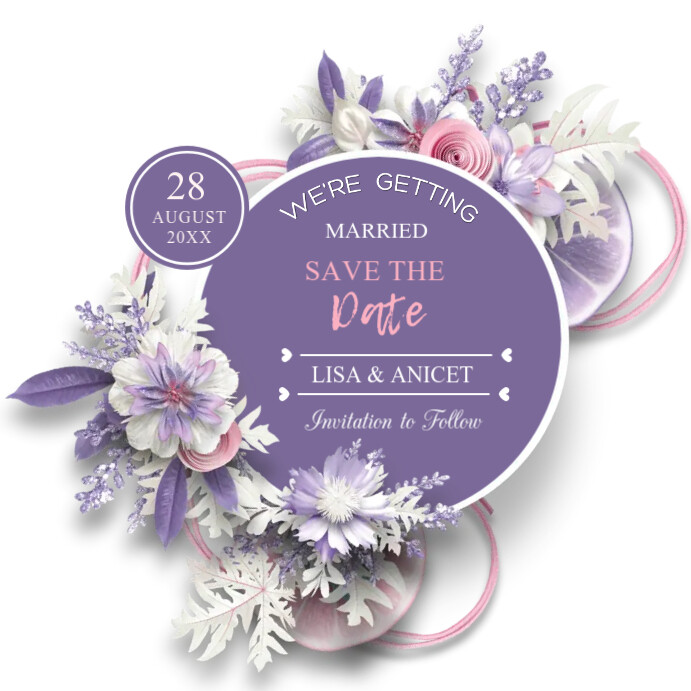 save the date cards Template | PosterMyWall