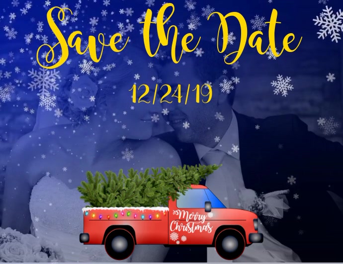 Save The Date Christmas Template PosterMyWall