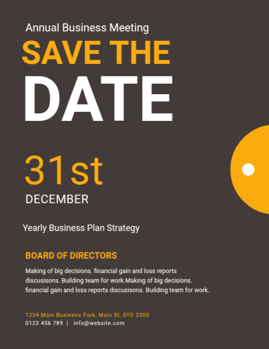 Image 2 for Save The Date Business Event Templates