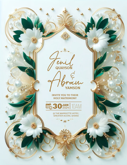 Save the Date Flyer (US Letter) template