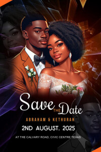 Save the date Cartaz template