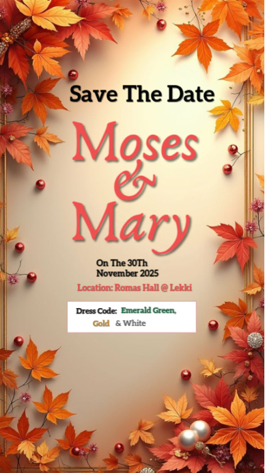 Save the date Instagram Story template