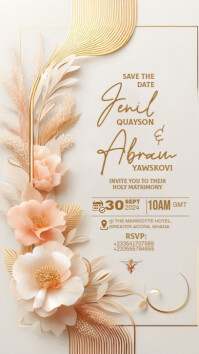 Save the Date Digital Display (9:16) template
