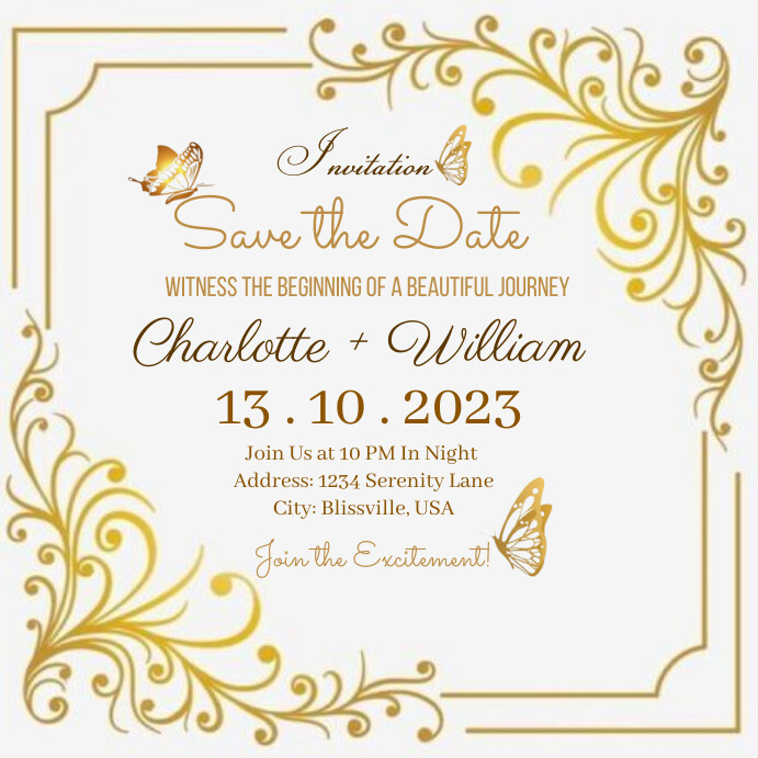 save the date Instagram Plasing template