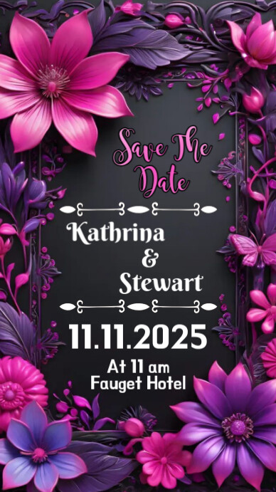 Save The Date História do Instagram template