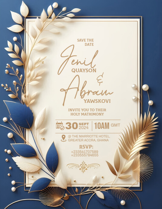 save the date Flyer (US Letter) template