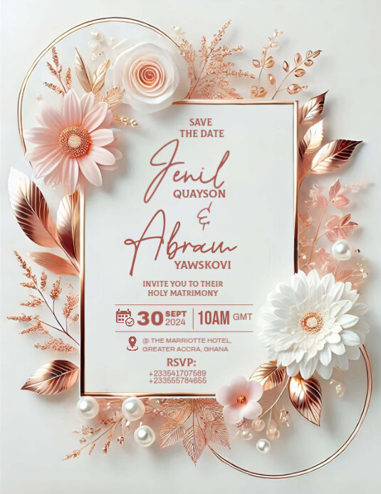 Save the Date Flyer (US Letter) template