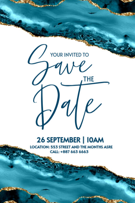 save the date Poster template